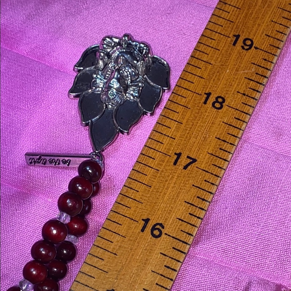 Ganesha Pendant Beaded Mala Necklace - Picture 6 of 6